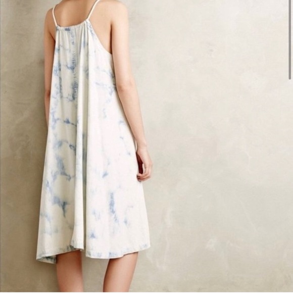 Anthropologie Holding Horses Chambray Tie Dye Swing Dress - Picture 5 of 15